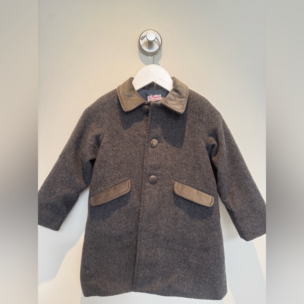 La Coqueta Charcoal Kids Pea Coat - Picture 4 of 4